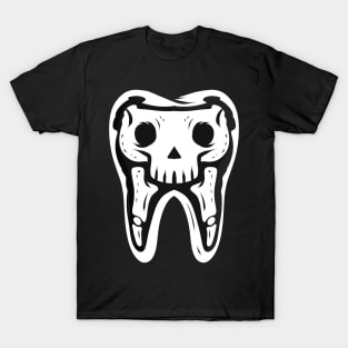 Skeleton Tooth For Dentist On Halloween T-Shirt